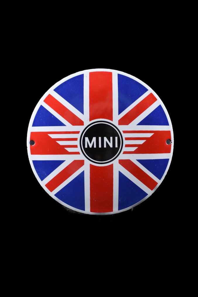 Sign - Mini - Mini Cooper; jumping jack; enamel sign #1.0