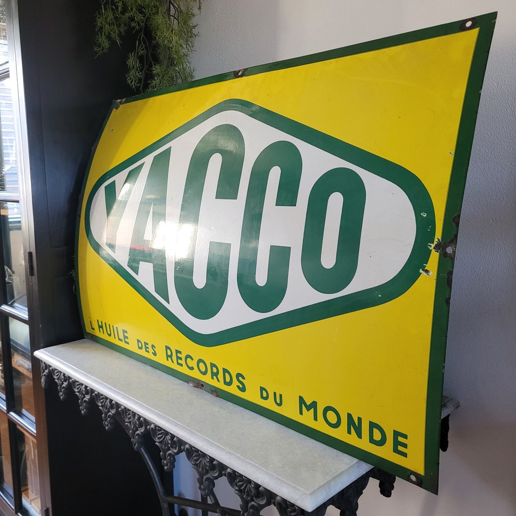 Yacco Motor Oli, 1950 - Sign - Enamel #1.0