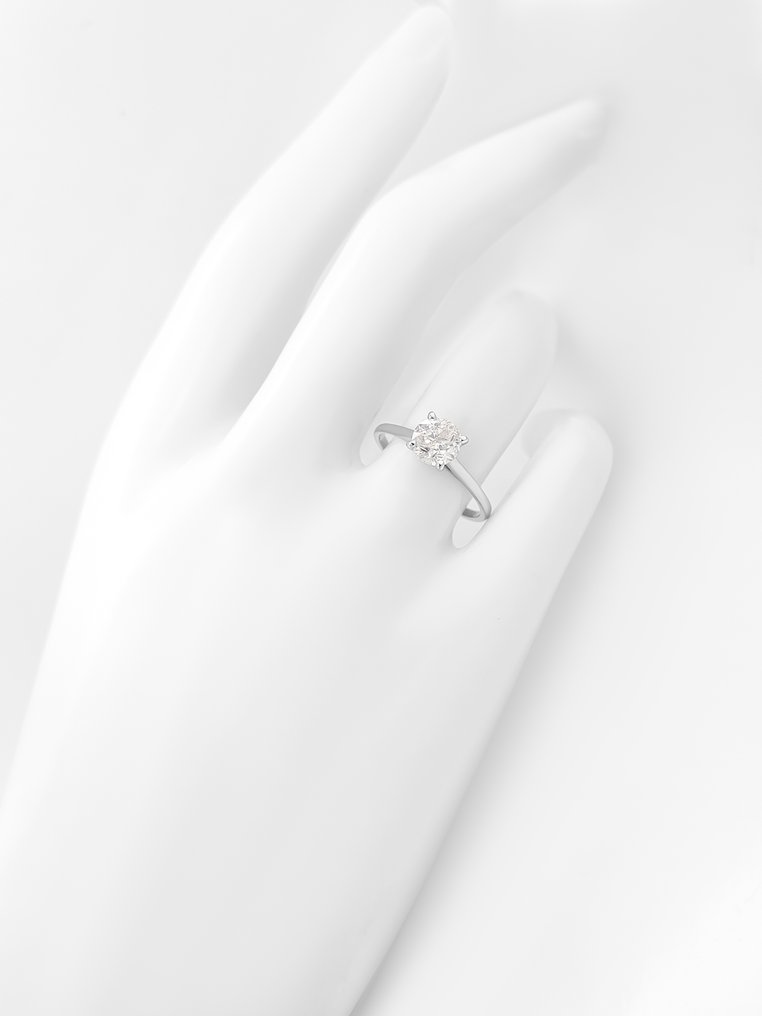 没有保留价 - 戒指 - 14K包金 白金 - 0.96ct. tw. 钻石 (天然) - IGI 证书 #3.2