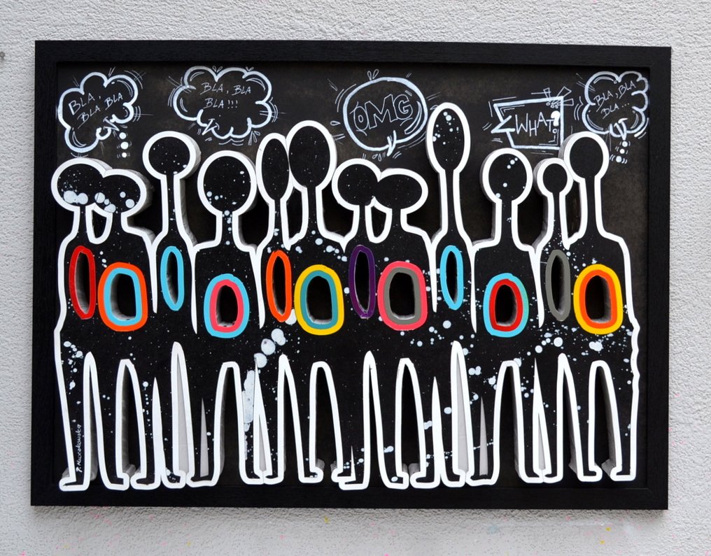 Patrycja Mroczkowska - People talking at a rock concert 3D Pop Art XL #1.0