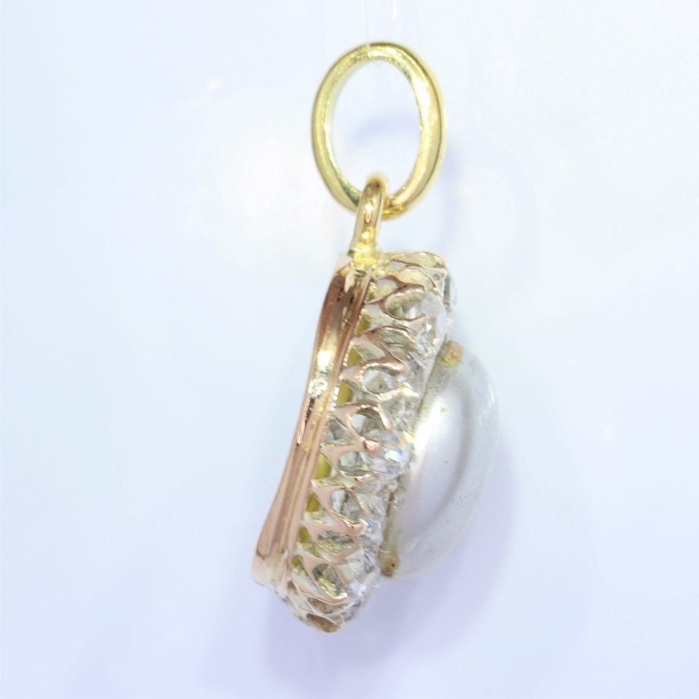 χωρίς τιμή ασφαλείας - Κρεμαστό κόσμημα - 14 καράτια Ροζ χρυσό - Βικτωριανό, Πέρλα, περ. 187 #3.2