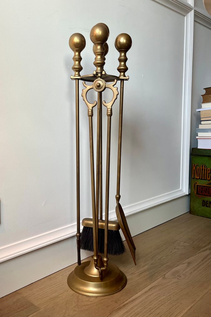 Acessório para lareira - Latão - Conjunto de lareira grande #1.0