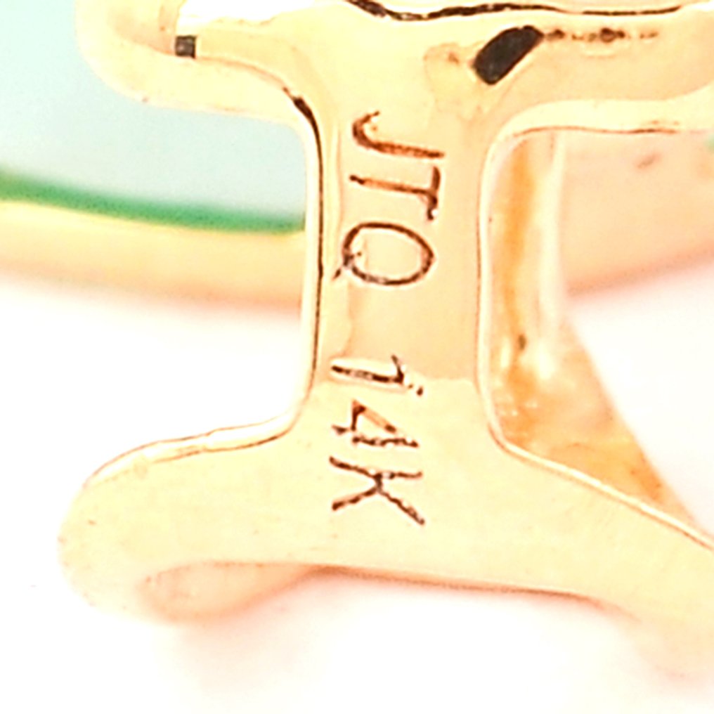 χωρίς τιμή ασφαλείας - Κρεμαστό κόσμημα - 14 καράτια Κίτρινο χρυσό -  2.49ct. tw. Σμαράγδι - Διαμάντι #3.2