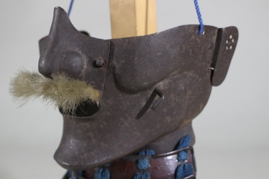 Mengu/Menpo - 日本 - 铁萨比伊二流步法面罩的武士:E3-83 江戶時代(1600-1868) #1.0
