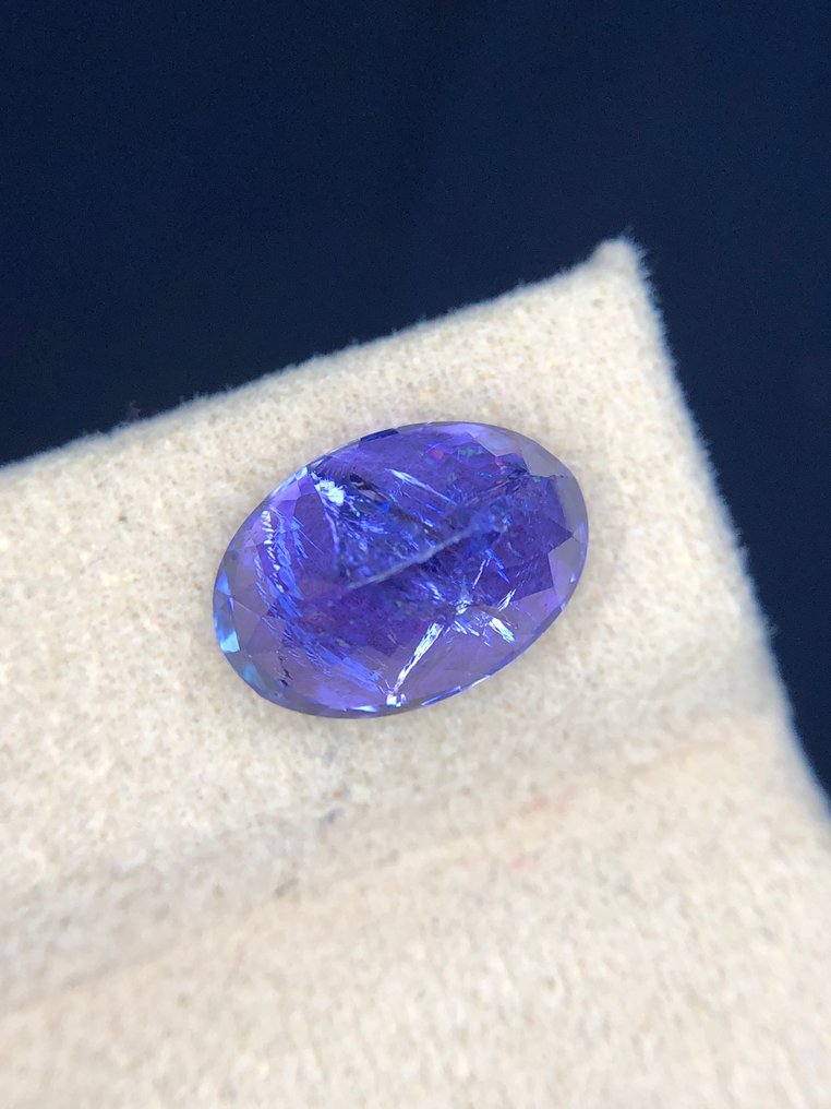 Fără preț de rezervă - 1 pcs Albastru, Violet Tanzanite - 6.04 ct - Asociația internațională de pietre prețioase colorate (ICA GemLab) #4.3
