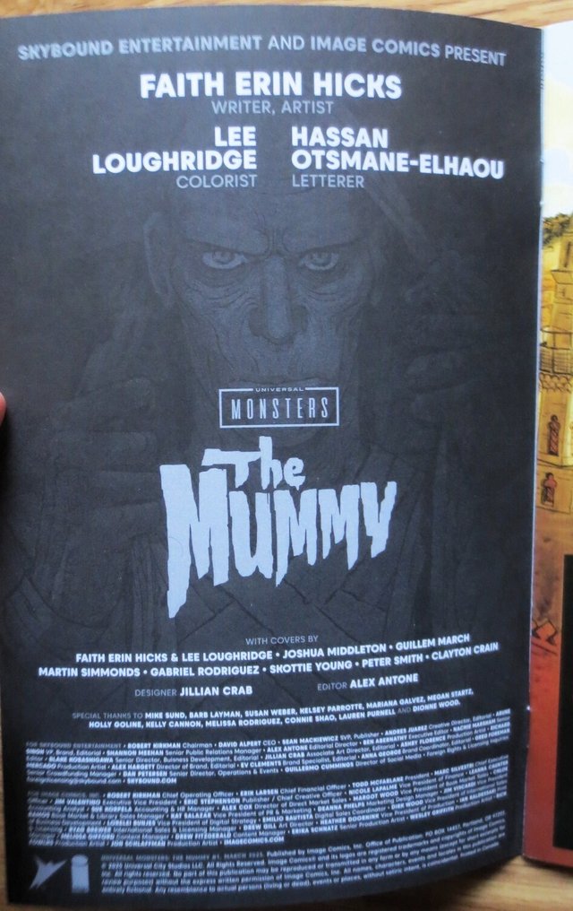 Universal Monsters: The Mummy #1  - Cover Blank Variant - Original drawing on blank cover by Cera - 1 Signed comic - First edition - 2025 #3.2