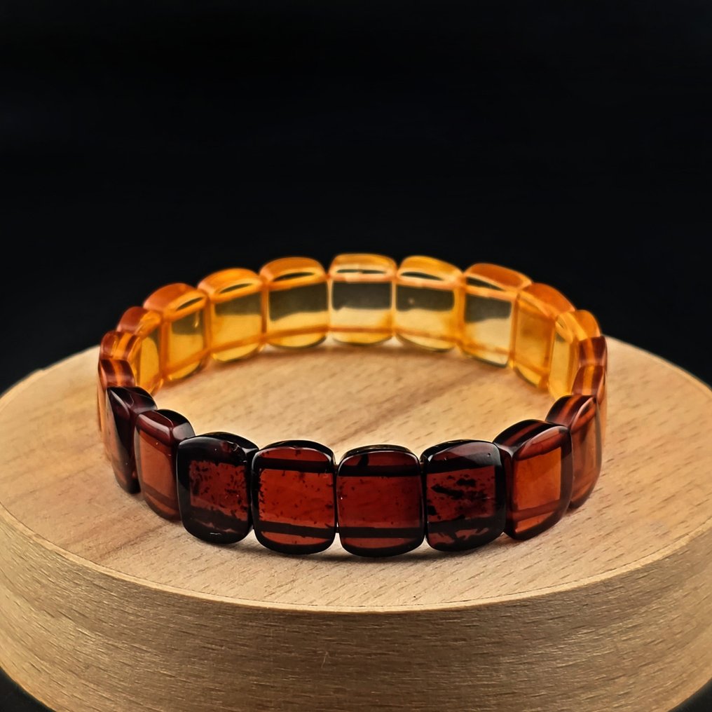Prachtige Baltic Amber schat – tweekleurige gloed – gouden honing ontmoet diepe cognac - Barnsteen  (Zonder minimumprijs) #1.0