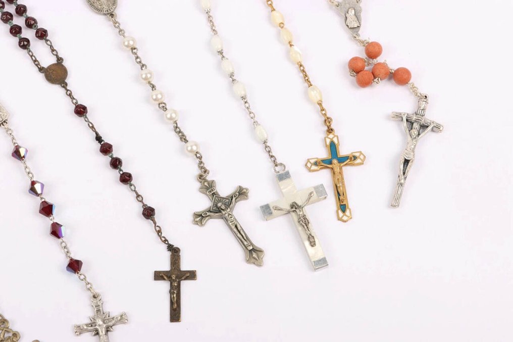 Συλλογή 7 θρησκευτικών ροζαρίων. - Κολιέ #1.0