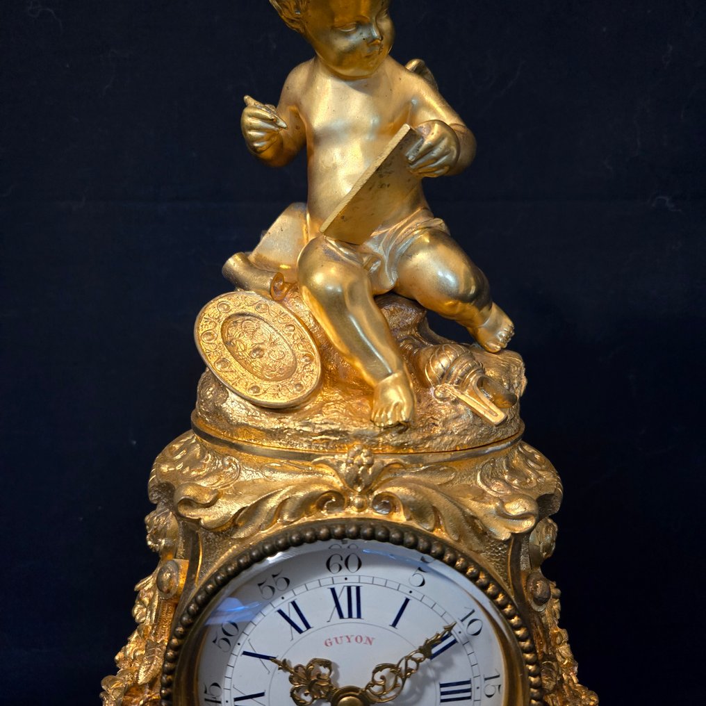 台钟 -   - 镀金青铜 - 约1880年 - 小巧稀有型号 #3.2