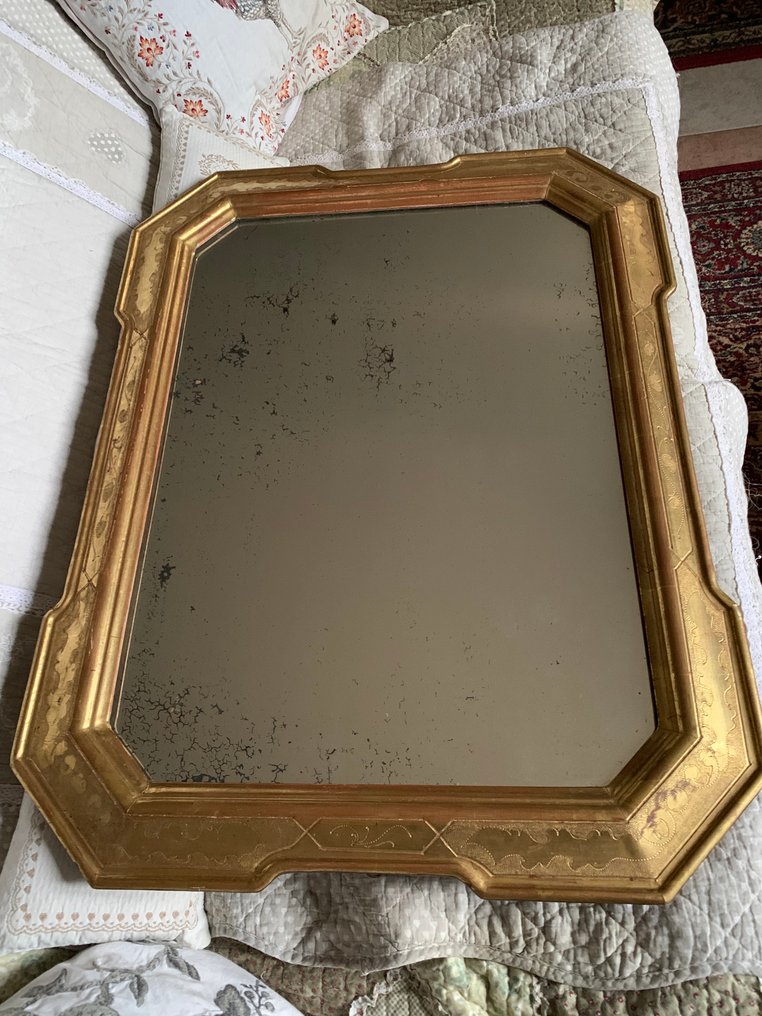 Wall mirror - Wood - Ancient cabaret mirror #2.1