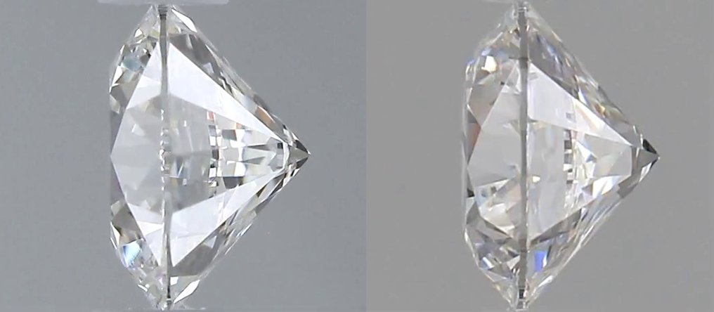 Nincs minimálár - 2 pcs Gyémánt  (Természetes)  - 0.73 ct - Kerek - E - VVS1, VVS2 - Nemzetközi Gemmológiai Intézet (IGI) - Pair 3EX #1.0