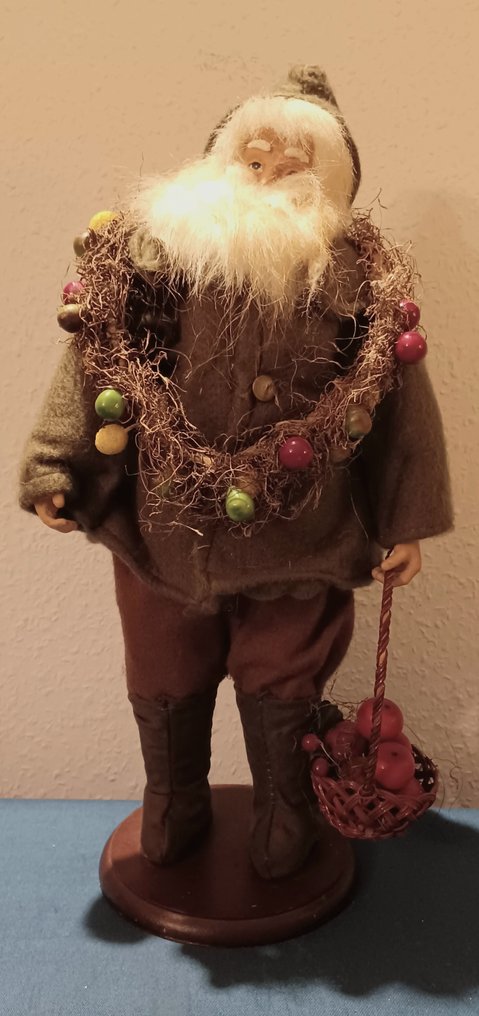 Karácsonyi figuradísz - Skandináv karácsonyi manó / karácsonyi törpe / Knecht Ruprecht - Celluloid, Felt #1.0