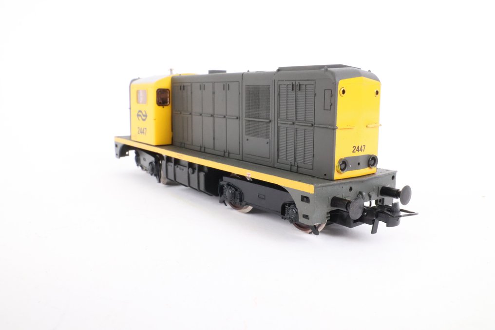 Holland Rail H0 - 柴油火車 (1) - 2447 黄色灰色（无围栏） - NS #1.0