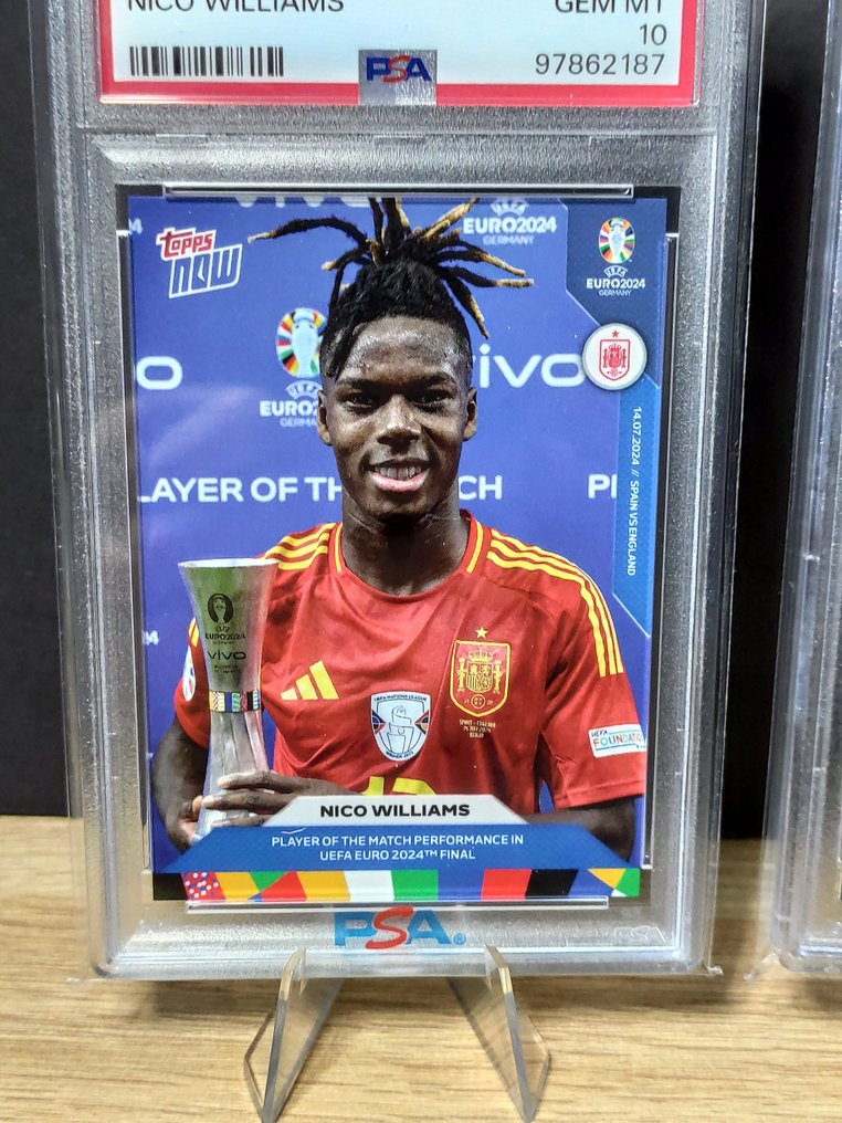 Lot 2x Topps Now Euro - Nico Williams & Lamine Yamal - PSA 10 - 2 Graded card #2.1
