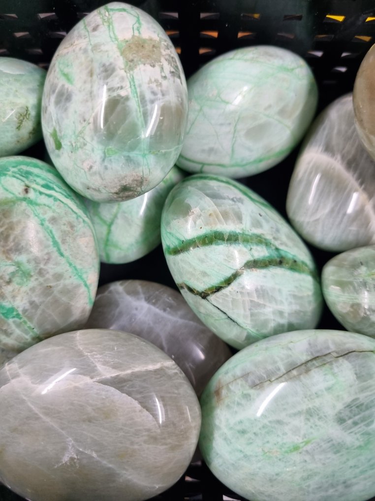 Πάρα πολύ ποιοτικές πράσινες φεγγαρόπετρες για παλάμη, 6,5 - 5 εκ.- 1530 g #2.1