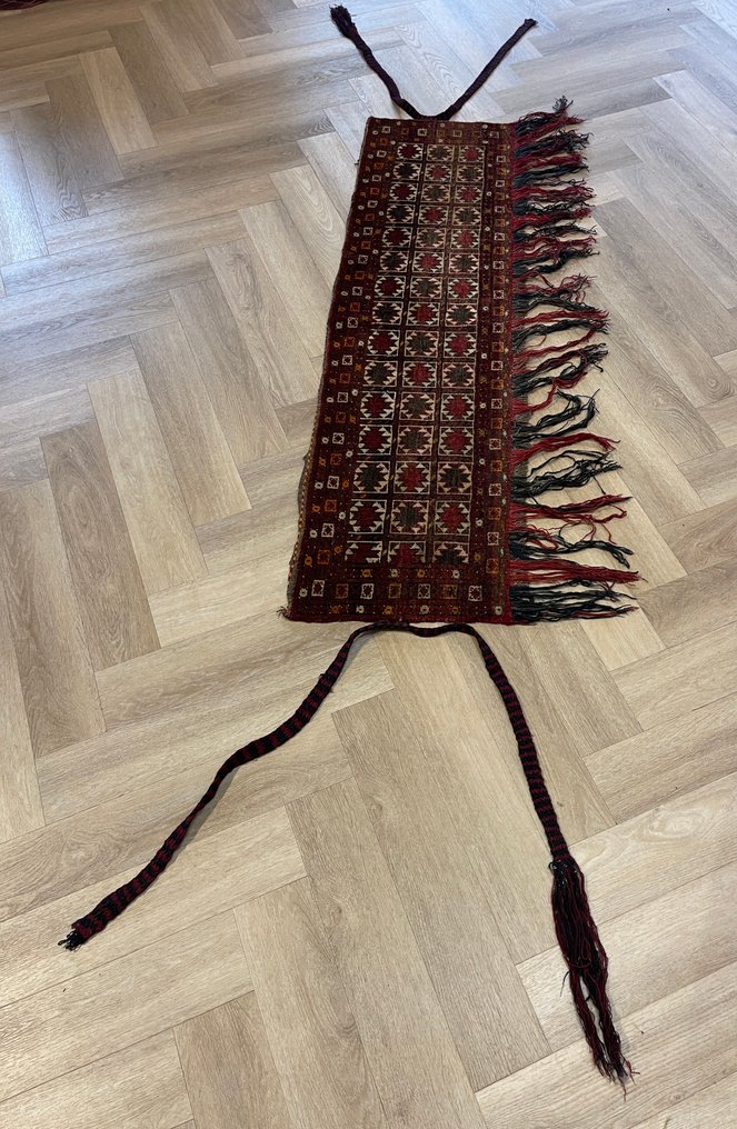 Βιντεζ Αφγανικά φυλετικά διακοσμητικά τοίχου - χειροποίητο - χαλί τοίχου - μαλλί - Χαλί - 43 cm - 162 cm #4.3