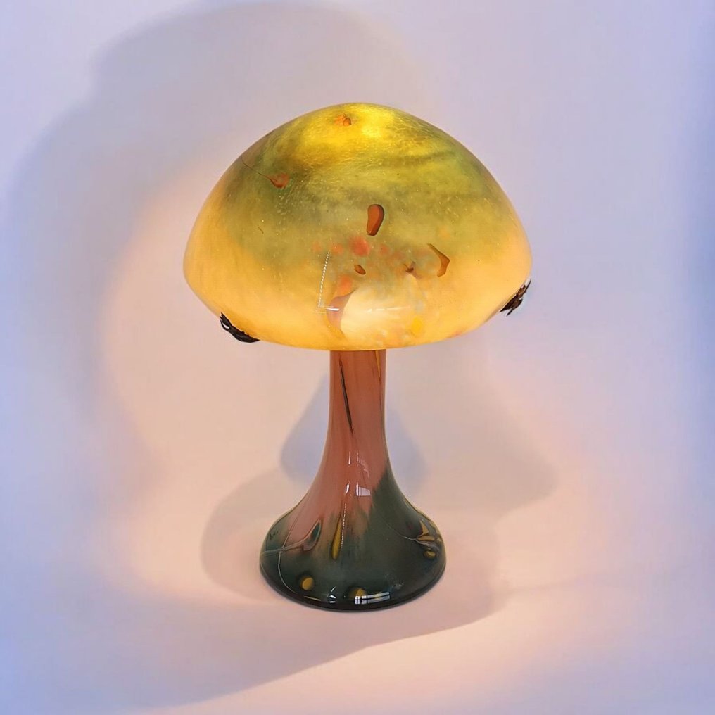 Φωτιστικό - Signed Mushroom - Art Glass - Soisy-sur-École - Σίδερο, Verre Soufflé #1.0