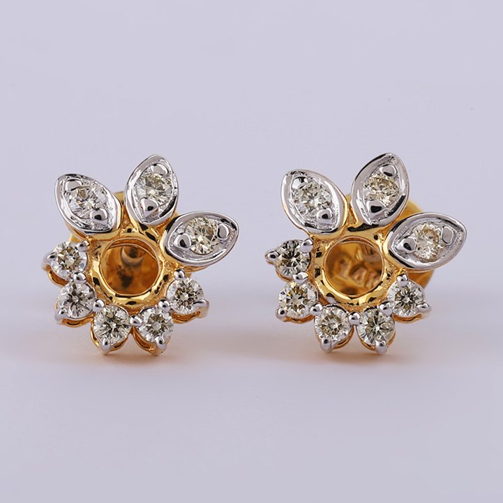 Sans prix de réserve - Boucles d'oreilles cloutées - 14 carats Or jaune -  0.30ct. tw. Diamant (Naturelle) - Boucles d'oreilles en or et diamants #1.0