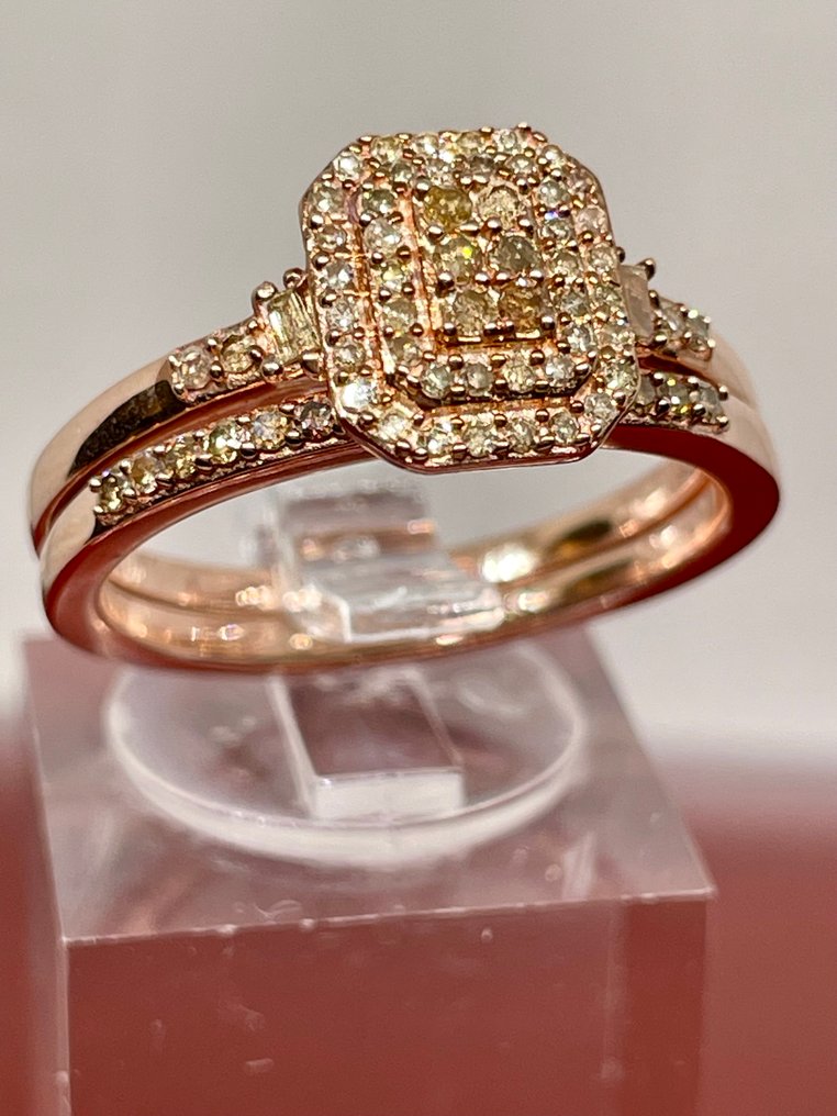 Ei pohjahintaa - Sormus Hopea - 0.51ct. tw. Timantti (Luonnollinen) #3.2