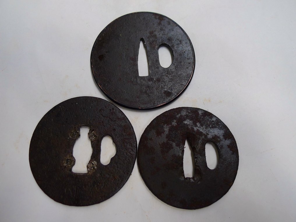 Ensemble de 3 tsuba - Japon - Période Edo (1600–1868) #1.0