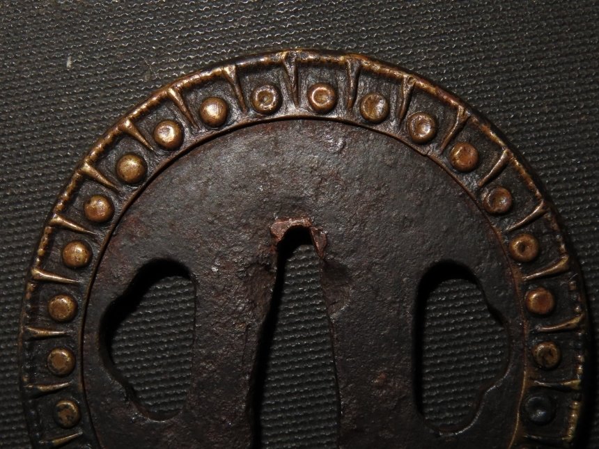 武士刀 - 锻铁, 黃銅 - Shingen Tsuba w/Fukurin : C5-318 - 日本 - 江戶時代(1600-1868) #2.1