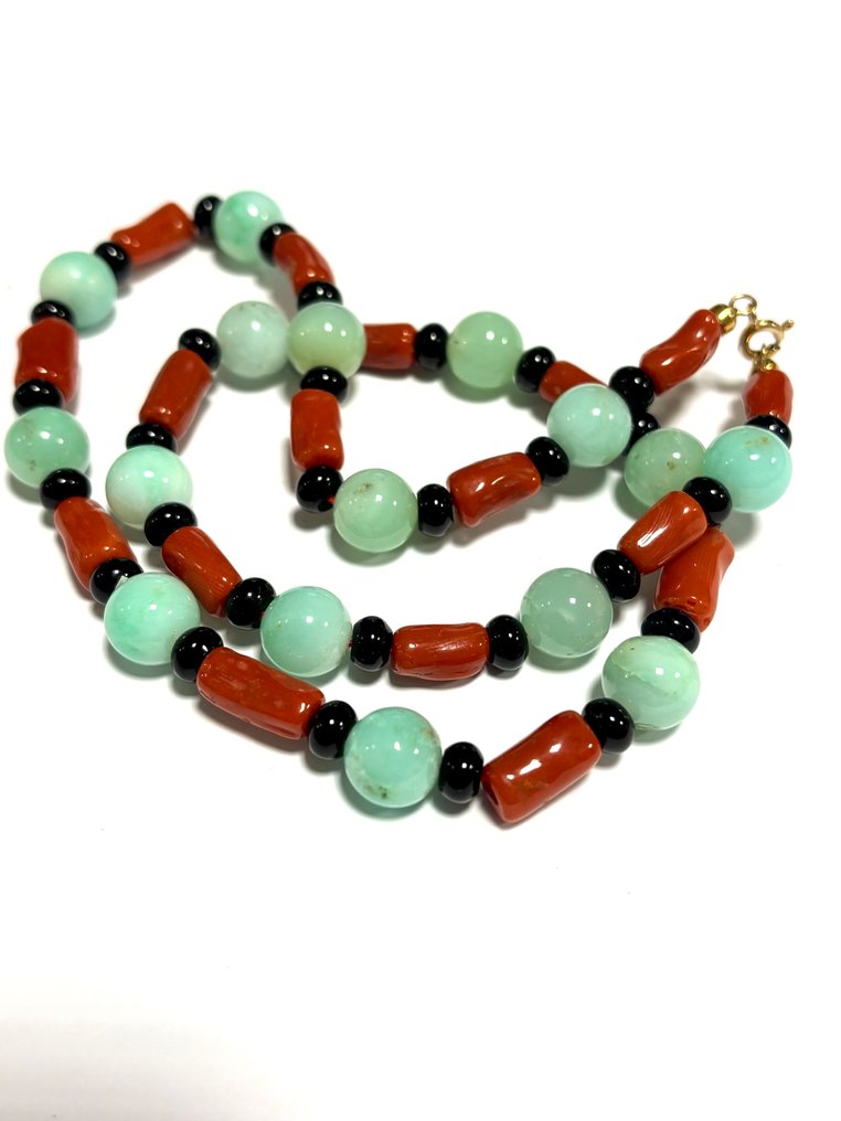 珊瑚 - 银 - 项链 - 克里索普拉西奥 #1.0