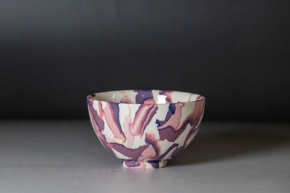 松井光代的穆库拜釉色的Neriage清酒杯 - 瓷器 - Koyo Matsui / 松井康陽 (1960– ) - 日本 - 昭和年代(1926-1989) #1.0