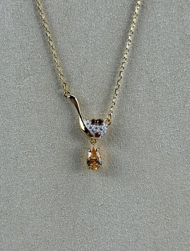 Swarovski - 雕像 - Ketting Cariti Red Bean Ice - 水晶 #1.0