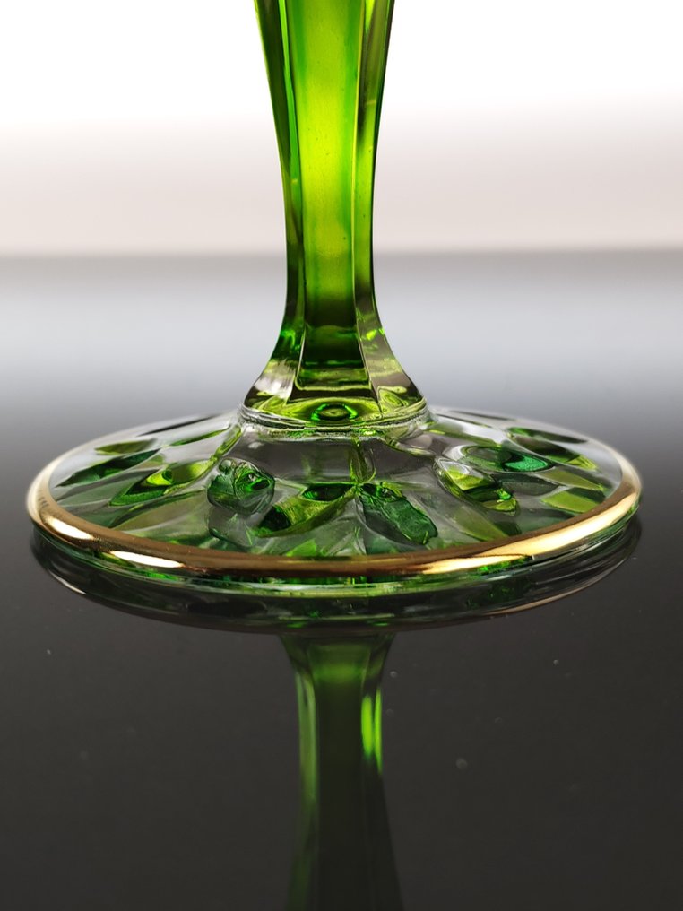 Secoloventesimo - 圣杯 (6) - Leaves Gold Chalice - 24K金 - 无铅水晶 #4.3