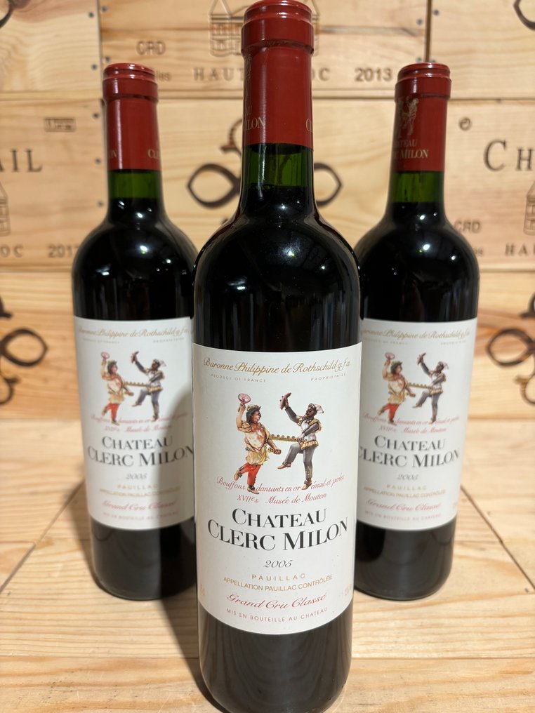 2005 Château Clerc Milon (Rothschild) - Pauillac 5ème Grand Cru Classé - 3 Bottles (0.75L) #2.1