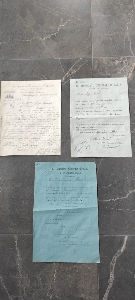 意大利 - 文档 - Archival File (1888–1891) – Italian Consulate in Constantinople – Steamship Nilo Injury Report + 2 - 1888 #1.0