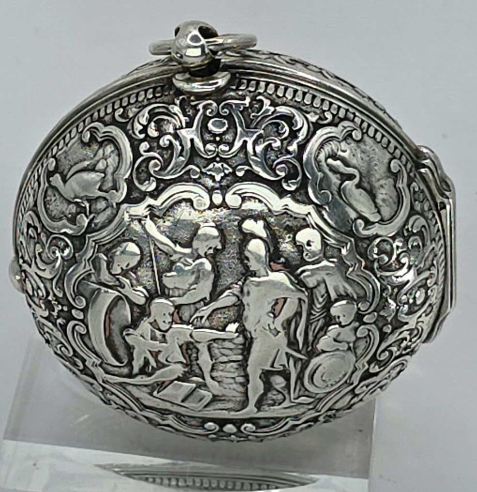 Marrtringe London - feine Oignon-Sackuhr - Champlevezifenblatt - Datum - Repousse die Abfahrt - England um 1720 - Πριν από το 1850 #2.1