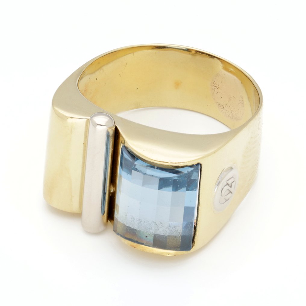 Gyűrű - 18 kt. Sárga arany - Topaas #1.0