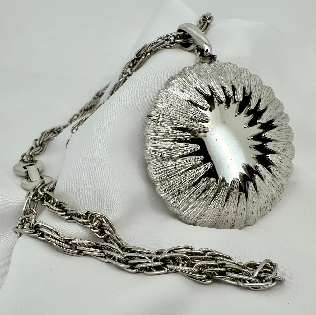 Monet - 冬季 « Sunburst » – 铑镀层 – 1960年代–70年代 - 頸鏈 #1.0