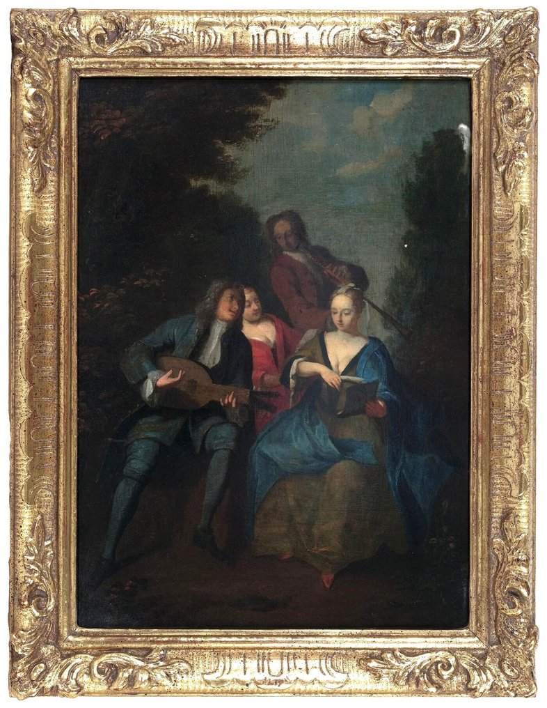 French School (XVIII), Follower of - The Music Lesson in the Park #1.0