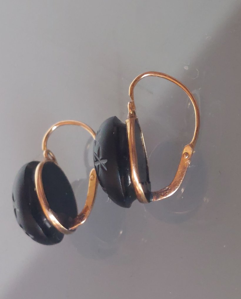 没有保留价 - 耳环 - 18K包金 黄金 - 喷射 #3.2