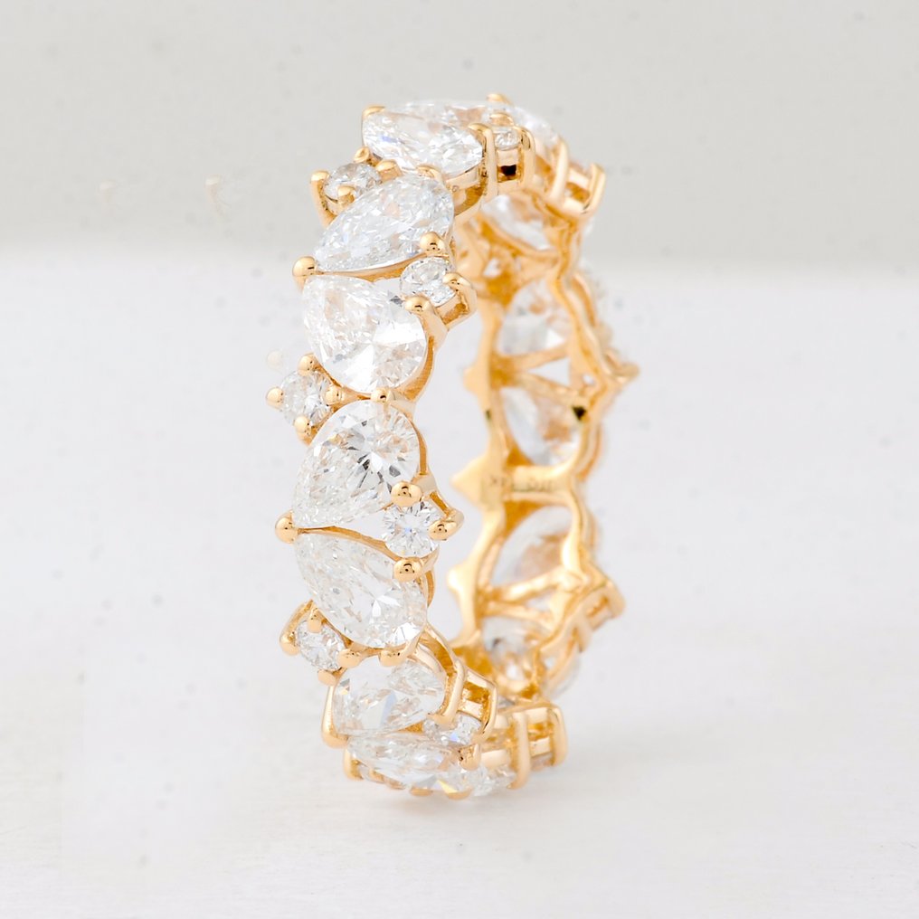 No reserve price - Ring - 14 kt. Yellow gold - 3.61ct. tw. Diamond (Lab-grown) - Diamond #3.2