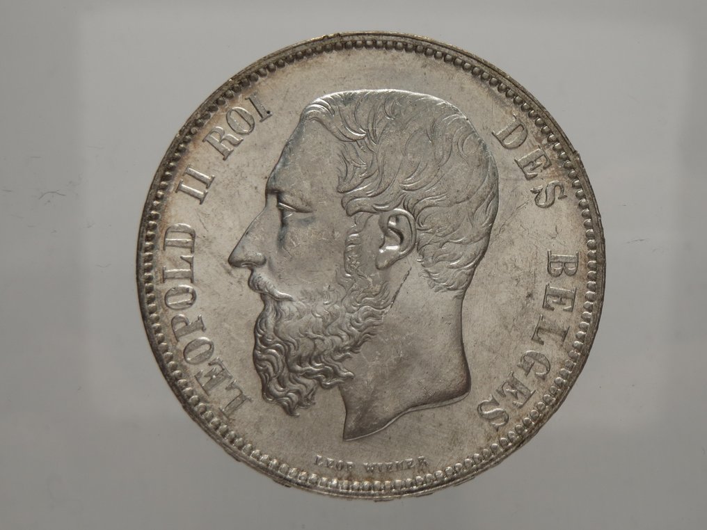 比利时. 5 Francs 1875 #2.1