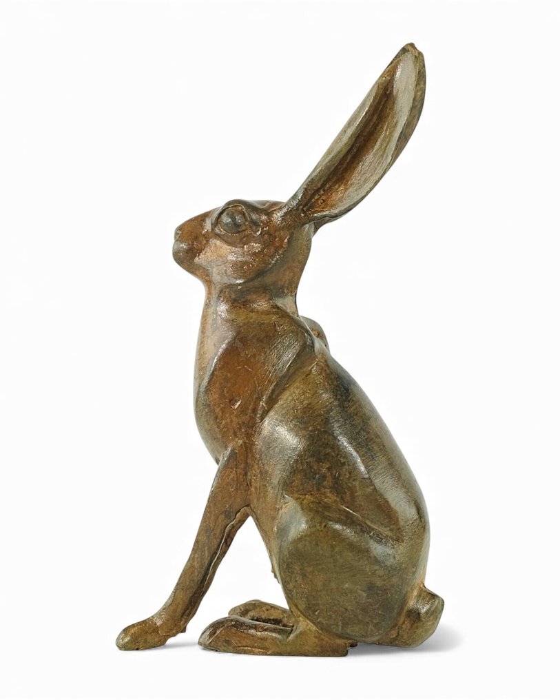 Pierre Chenet (XX-XXI) - 雕刻, Beautiful Sitting Hare - 14 cm - 青銅色 #1.0