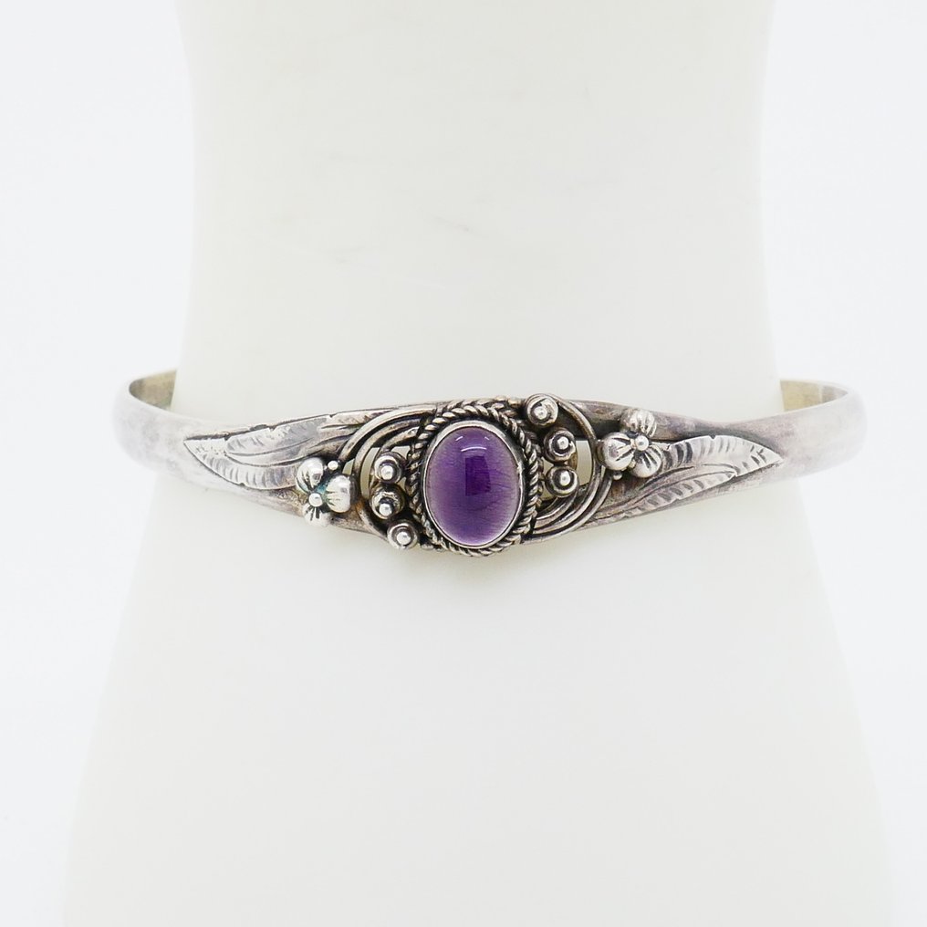 No reserve price - Bracelet Silver Amethyst #1.0