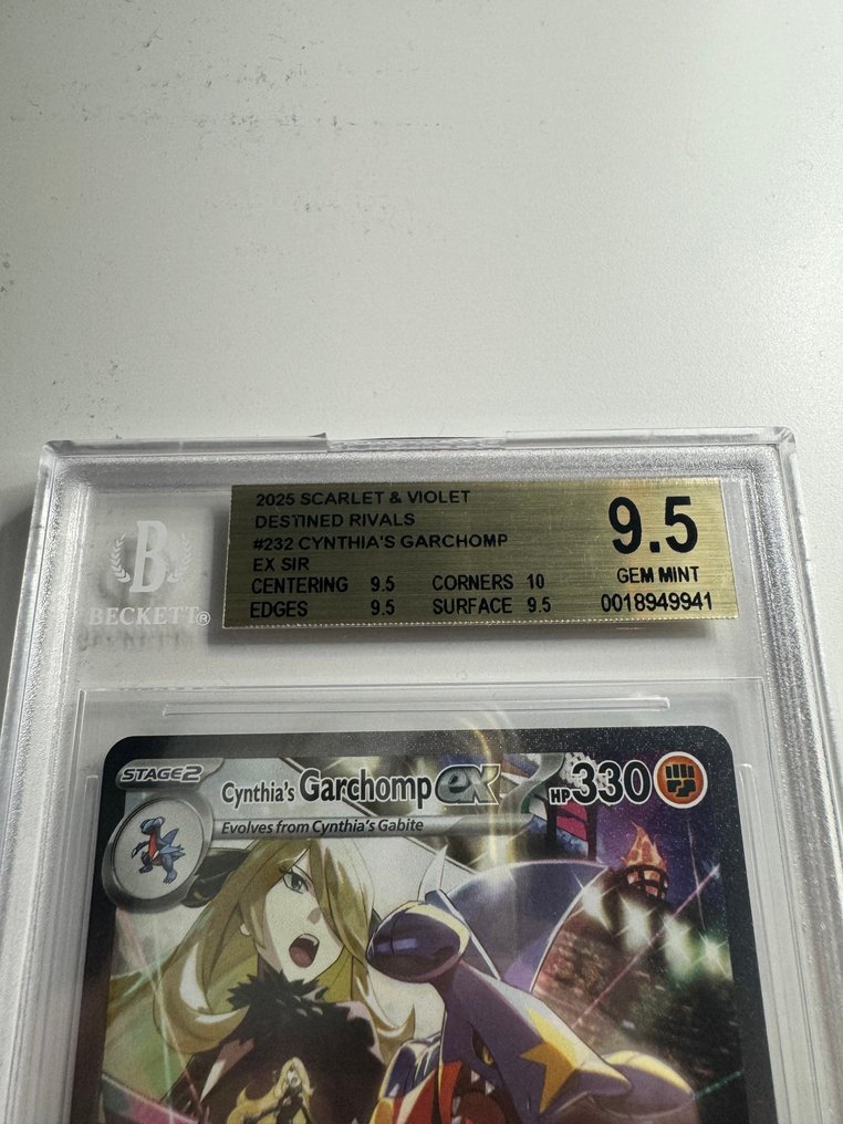Pokémon - 1 Graded card - Cynthia's Garchomp Folie, Hemmelig sjelden - Beckett 9.5 - Scarlet & Violet - Destined Rivals #1.0