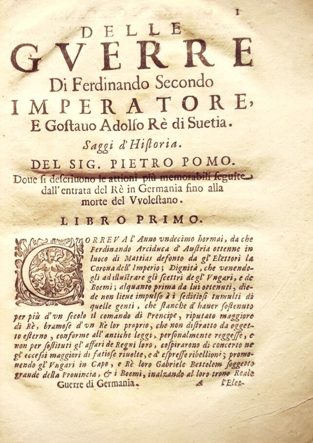 Pomo Pietro. - De’ Saggi d’Historia del Sig. Pietro Pomo - 1638 #2.1