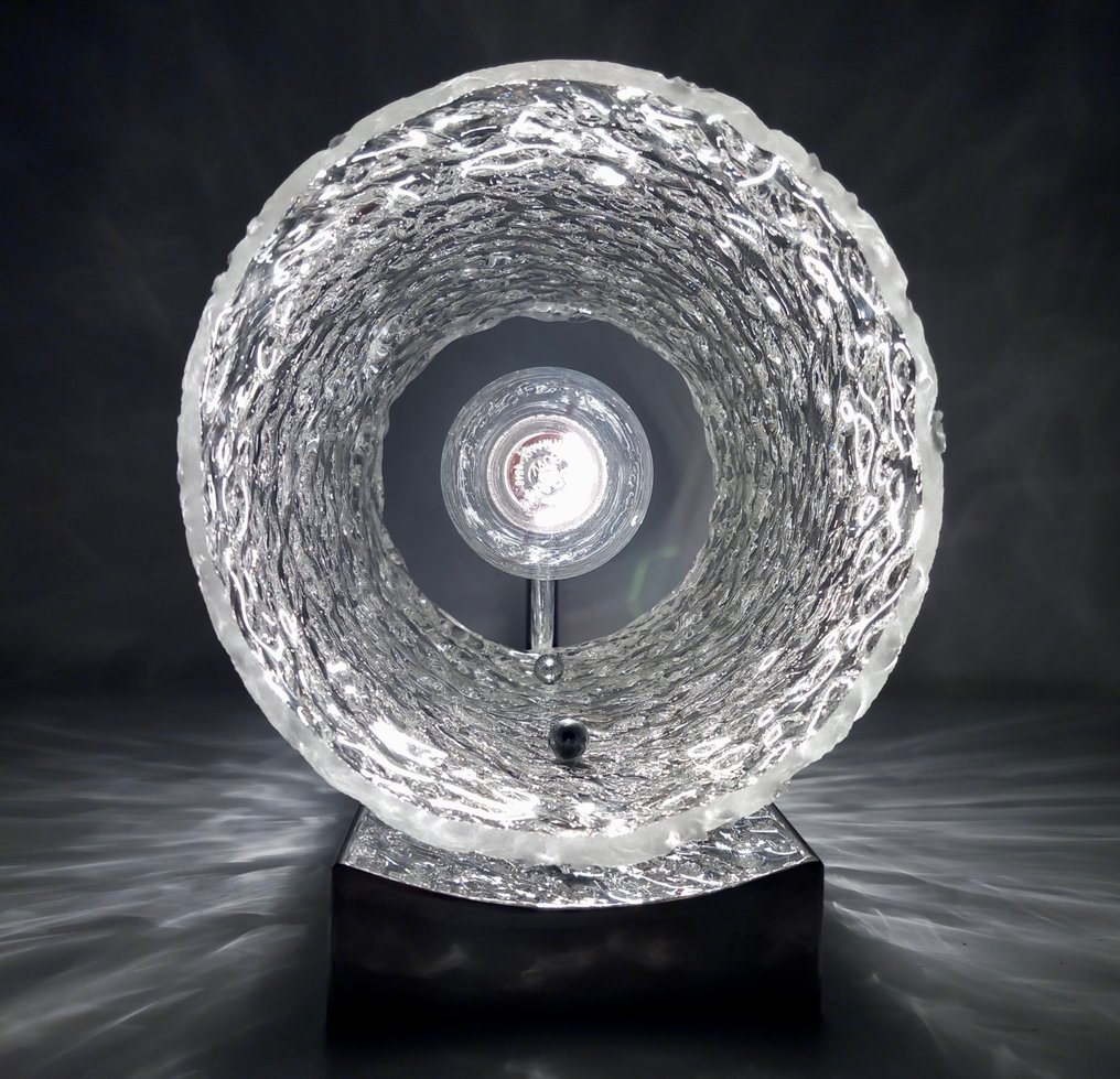 壁燈 - 玻璃, 鋼 - 70年代手工玻璃壁灯 #2.1