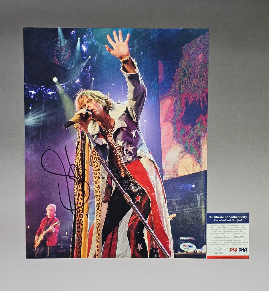Aerosmith - Steven Tyler (Aerosmith) Hand-Signed 36x28 cm – PSA/DNA Certified #1.0