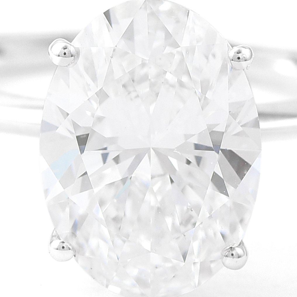 沒有保留價 - 戒指 - 14 克拉 白金 - 3.05ct. tw. 鉆石 (實驗室培育) - 鉆石 #3.2