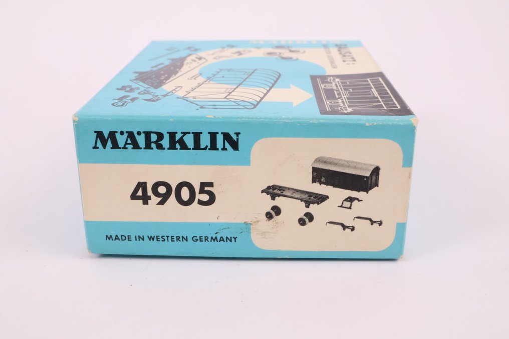 Märklin H0 - 4905 - Vagón de tren de mercancías a escala (1) - Kit de montaje para vagón de carga cerrado. - DB #3.2