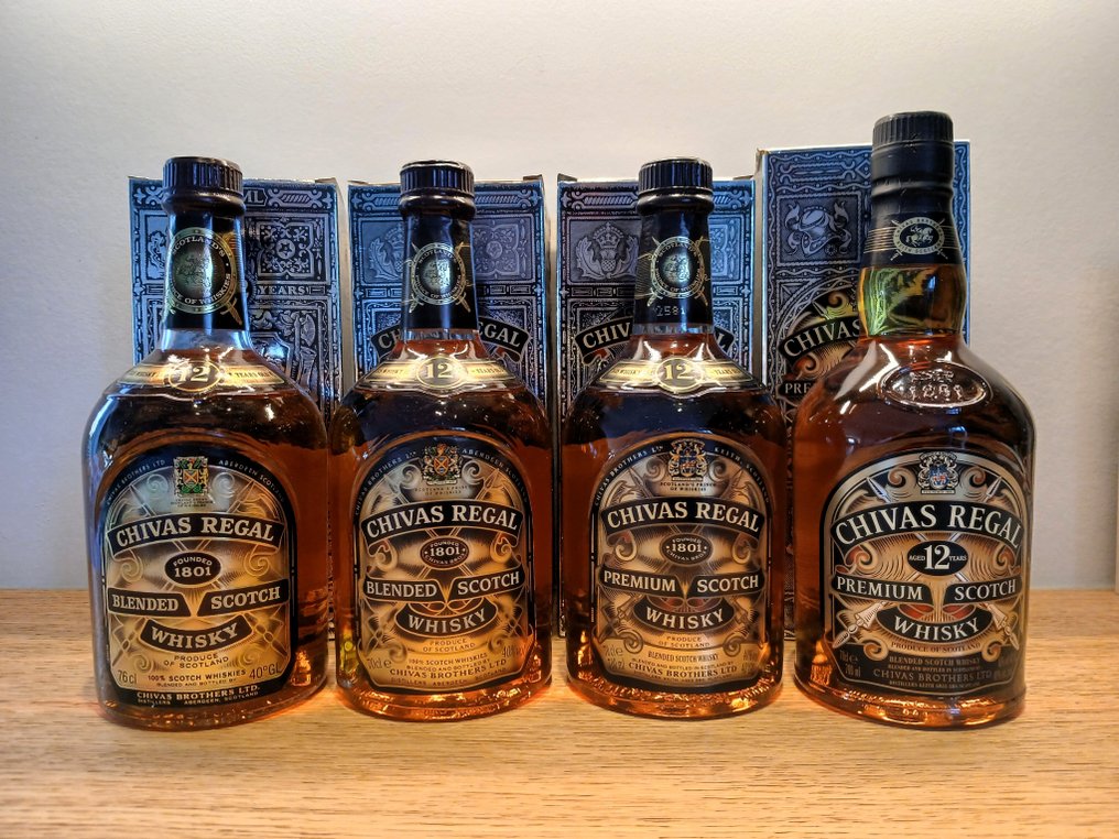 Chivas Regal 12 years old - 70cl, 76cl - 4 bottiglie #1.0