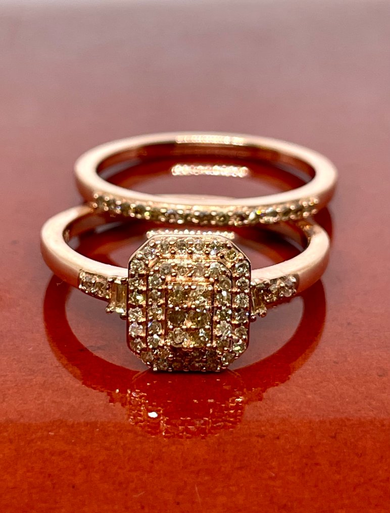 Ei pohjahintaa - Sormus Hopea - 0.51ct. tw. Timantti (Luonnollinen) #1.0