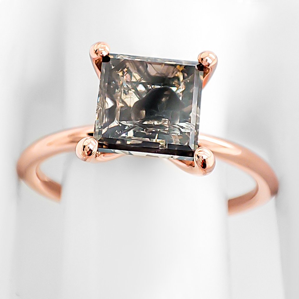 Ei pohjahintaa - Sormus - 14 kt. Ruusukulta - 2.72ct. tw. Timantti (Luonnonvärinen) - IGI Certificate #2.1