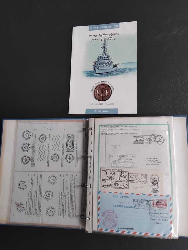 França 1981/1996 - Marcophilie Naval: Lote com aproximadamente 110 cartas diferentes com carimbos e oblitações de - Porte Hélicoptères Jeanne d'Arc // Forte cote , Voir Photos. #1.0